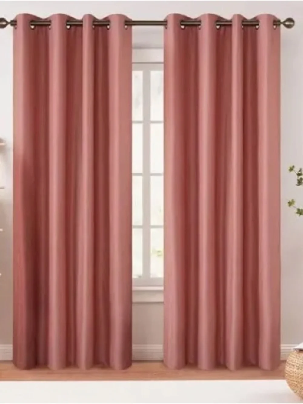 Coral Curtain Panels (2)